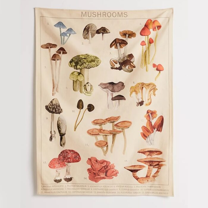Mushroom Tapestry Wall Decor 3