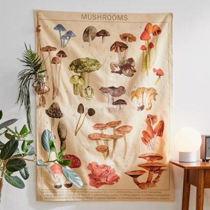 Mushroom Tapestry Wall Decor 1